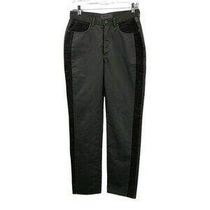 Vintage 90's Versace Jeans High Rise Green Coated Jeans Size 28